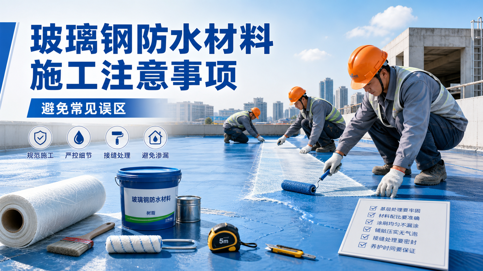 玻璃钢防水材料施工注意事项，避免常见误区 贵阳 版